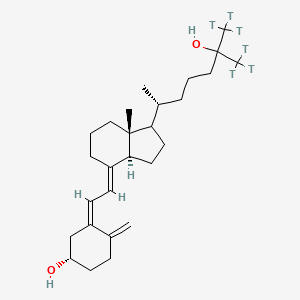 molecular formula C27H44O2 B8058610 (1S,3Z)-3-[(2E)-2-[(3aS,7aR)-1-[(2R)-6-hydroxy-7,7,7-tritritio-6-(tritritiomethyl)heptan-2-yl]-7a-methyl-2,3,3a,5,6,7-hexahydro-1H-inden-4-ylidene]ethylidene]-4-methylidenecyclohexan-1-ol 