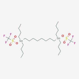 molecular formula C26H52F6O6S2Sn2 B8058630 [Dibutyl-[8-[dibutyl(trifluoromethylsulfonyloxy)stannyl]octyl]stannyl] trifluoromethanesulfonate 