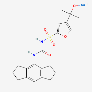 Sodium;2-[5-(1,2,3,5,6,7-hexahydro-s-indacen-4-ylcarbamoylsulfamoyl)furan-3-yl]propan-2-olate