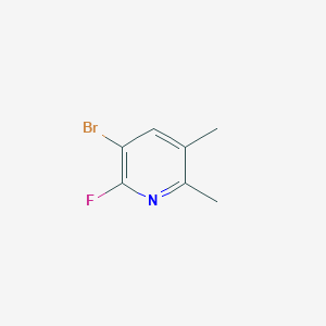 molecular formula C7H7BrFN B8058735 3-Bromo-2-fluoro-5,6-dimethylpyridine 