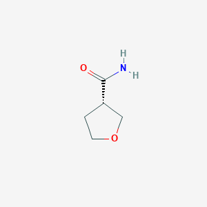 molecular formula C5H9NO2 B8058773 (3S)-Oxolane-3-carboxamide 