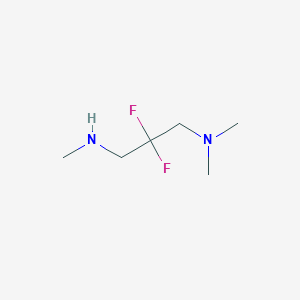 molecular formula C6H14F2N2 B8058812 [3-(Dimethylamino)-2,2-difluoropropyl](methyl)amine 