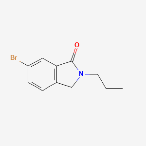 molecular formula C11H12BrNO B8058826 6-Bromo-2-propyl-2,3-dihydro-1H-isoindol-1-one 