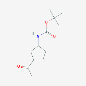 molecular formula C12H21NO3 B8058834 Tert-butyl N-(3-acetylcyclopentyl)carbamate 
