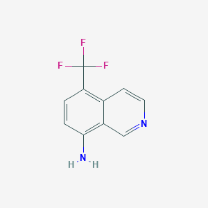 molecular formula C10H7F3N2 B8058845 5-(Trifluoromethyl)isoquinolin-8-amine 