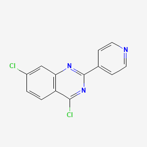 molecular formula C13H7Cl2N3 B8058944 4,7-Dichloro-2-(4-pyridinyl)quinazoline 