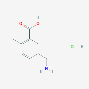 molecular formula C9H12ClNO2 B8059013 5-Aminomethyl-2-methyl-benzoic acid hydrochloride 