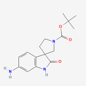 molecular formula C16H21N3O3 B8059038 tert-Butyl 6-amino-2-oxospiro[indoline-3,3'-pyrrolidine]-1'-carboxylate 