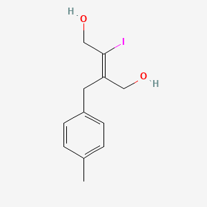 molecular formula C12H15IO2 B8059084 (2Z)-2-iodo-3-[(4-methylphenyl)methyl]but-2-ene-1,4-diol 