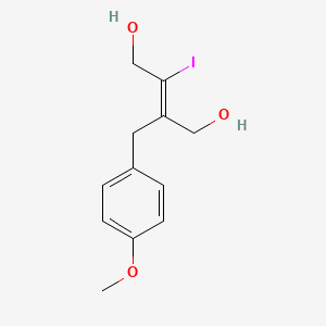 molecular formula C12H15IO3 B8059093 (2Z)-2-iodo-3-[(4-methoxyphenyl)methyl]but-2-ene-1,4-diol 