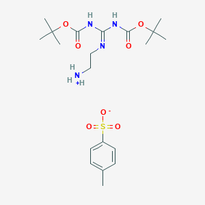 2-[Bis[(2-methylpropan-2-yl)oxycarbonylamino]methylideneamino]ethylazanium;4-methylbenzenesulfonate