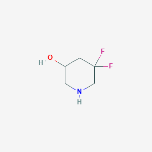 molecular formula C5H9F2NO B8059168 5,5-Difluoro-piperidin-3-ol 