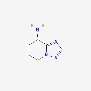 molecular formula C6H10N4 B8059169 (8S)-5,6,7,8-tetrahydro-[1,2,4]triazolo[1,5-a]pyridin-8-amine 