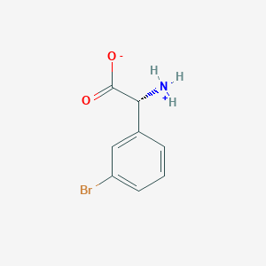 molecular formula C8H8BrNO2 B8059186 (2R)-2-azaniumyl-2-(3-bromophenyl)acetate 