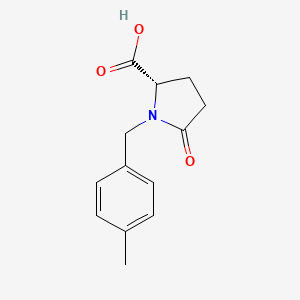 molecular formula C13H15NO3 B8059222 (S)-1-(4-Methylbenzyl)-5-oxopyrrolidine-2-carboxylic acid 