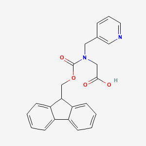 molecular formula C23H20N2O4 B8059251 N-(((9H-Fluoren-9-yl)methoxy)carbonyl)-N-(pyridin-3-ylmethyl)glycine 