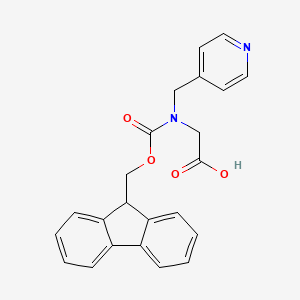 molecular formula C23H20N2O4 B8059299 N-(((9H-Fluoren-9-yl)methoxy)carbonyl)-N-(pyridin-4-ylmethyl)glycine 