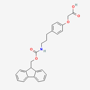 molecular formula C26H25NO5 B8059328 2-[4-[3-(Fmoc-amino)propyl]phenoxy]acetic acid 
