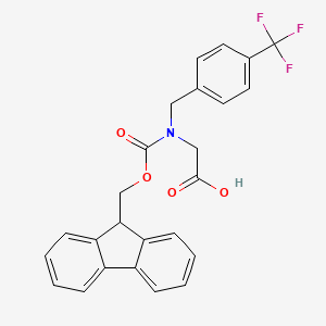 molecular formula C25H20F3NO4 B8059332 N-Fmoc-4-trifluoromethylbenzyl-glycine 