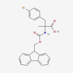 molecular formula C25H22BrNO4 B8059335 3-(4-bromophenyl)-2-({[(9H-fluoren-9-yl)methoxy]carbonyl}amino)-2-methylpropanoic acid 