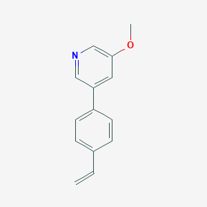 molecular formula C14H13NO B8059346 3-(4-Ethenylphenyl)-5-methoxypyridine 