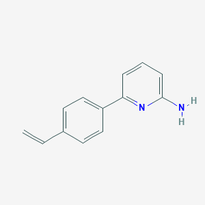 molecular formula C13H12N2 B8059352 6-(4-Ethenylphenyl)pyridin-2-amine 
