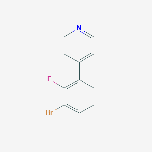 molecular formula C11H7BrFN B8059386 4-(3-Bromo-2-fluoro-phenyl)-pyridine 