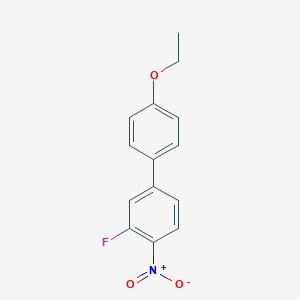 molecular formula C14H12FNO3 B8059394 4'-Ethoxy-3-fluoro-4-nitro-1,1'-biphenyl 