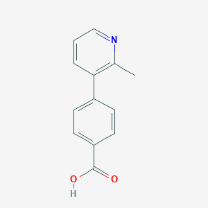 molecular formula C13H11NO2 B8059409 4-(2-Methylpyridin-3-yl)benzoic acid 