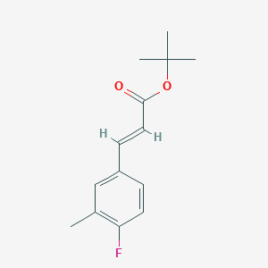 molecular formula C14H17FO2 B8059418 (E)-tert-butyl 3-(4-fluoro-3-methylphenyl)acrylate 