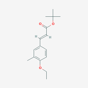 molecular formula C16H22O3 B8059433 (E)-tert-butyl 3-(4-ethoxy-3-methylphenyl)acrylate 
