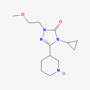 molecular formula C13H22N4O2 B8059457 4-Cyclopropyl-2-(2-methoxyethyl)-5-piperidin-3-yl-1,2,4-triazol-3-one 