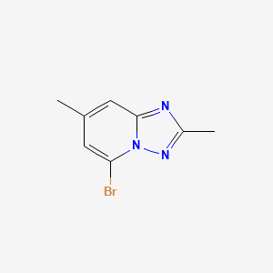 molecular formula C8H8BrN3 B8059465 5-Bromo-2,7-dimethyl-[1,2,4]triazolo[1,5-a]pyridine 