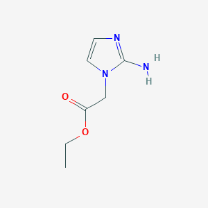 molecular formula C7H11N3O2 B8059472 ethyl 2-(2-amino-1H-imidazol-1-yl)acetate 