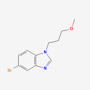 molecular formula C11H13BrN2O B8059476 5-Bromo-1-(3-methoxypropyl)-1H-1,3-benzodiazole 
