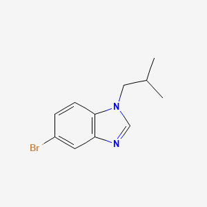 molecular formula C11H13BrN2 B8059477 5-Bromo-1-(2-methylpropyl)-1H-1,3-benzodiazole 