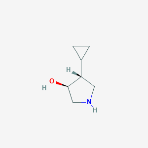 molecular formula C7H13NO B8059485 (3S,4R)-4-cyclopropylpyrrolidin-3-ol 