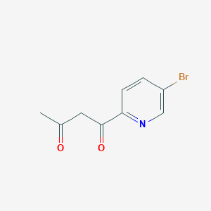 molecular formula C9H8BrNO2 B8059499 1-(5-Bromopyridin-2-yl)butane-1,3-dione 