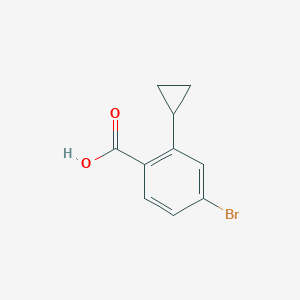 molecular formula C10H9BrO2 B8059508 4-Bromo-2-cyclopropylbenzoic acid 