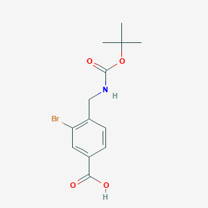 3-Bromo-4-(((tert-butoxycarbonyl)amino)methyl)benzoic acid