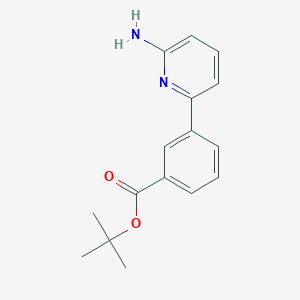 molecular formula C16H18N2O2 B8059561 Tert-butyl 3-(6-aminopyridin-2-YL)benzoate 