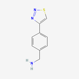 molecular formula C9H9N3S B8059581 1-[4-(1,2,3-Thiadiazol-4-Yl)phenyl]methanamine 