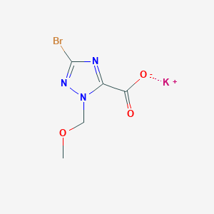 molecular formula C5H5BrKN3O3 B8059593 Potassium 3-bromo-1-(methoxymethyl)-1h-1,2,4-triazole-5-carboxylate 