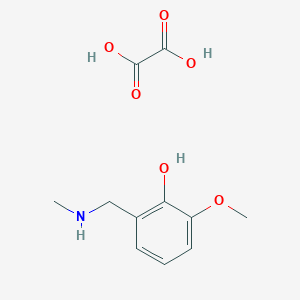 molecular formula C11H15NO6 B8059596 2-Methoxy-6-(methylaminomethyl)phenol;oxalic acid 