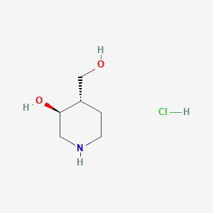 molecular formula C6H14ClNO2 B8059609 trans-3-Hydroxy-4-piperidinemethanol HCl 