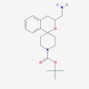 molecular formula C19H28N2O3 B8059613 Tert-butyl 3-(aminomethyl)spiro[3,4-dihydroisochromene-1,4'-piperidine]-1'-carboxylate 