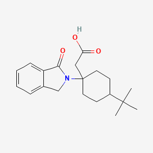molecular formula C20H27NO3 B8059625 2-[4-tert-butyl-1-(3-oxo-1H-isoindol-2-yl)cyclohexyl]acetic acid 