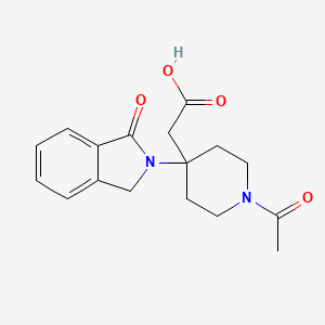 molecular formula C17H20N2O4 B8059633 2-[1-acetyl-4-(3-oxo-1H-isoindol-2-yl)piperidin-4-yl]acetic acid 