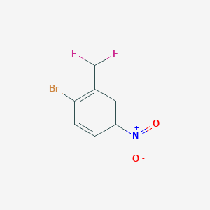 molecular formula C7H4BrF2NO2 B8059641 1-Bromo-2-(difluoromethyl)-4-nitrobenzene 
