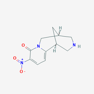 molecular formula C11H13N3O3 B8059674 (1S,9S)-5-nitro-7,11-diazatricyclo[7.3.1.02,7]trideca-2,4-dien-6-one 